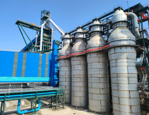 锥柱旋-切顶燃式热风炉